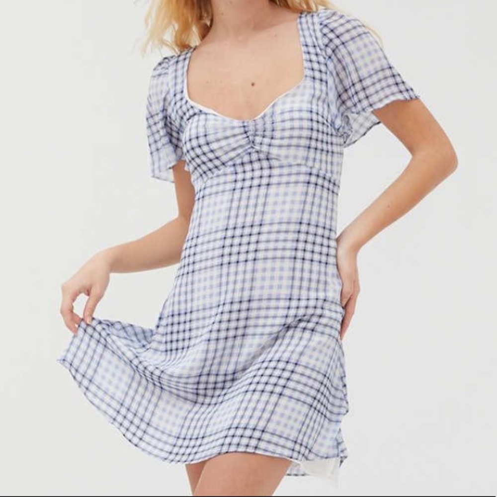 UO Spring Shower Tie Back Mini Dress